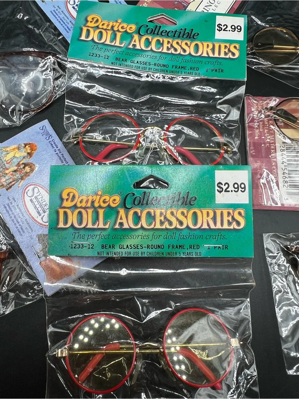 Craft Eye Glasses Doll Making Supplies Lot Of 7 Pairs Glasses